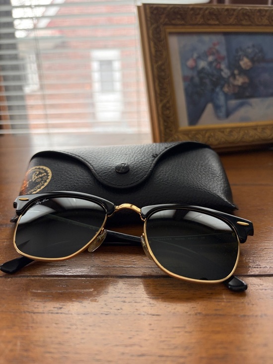 Ray-Ban Accessories - Ray-Ban Clubmaster Sunglasses in Black and Gold with Dark Lenses
